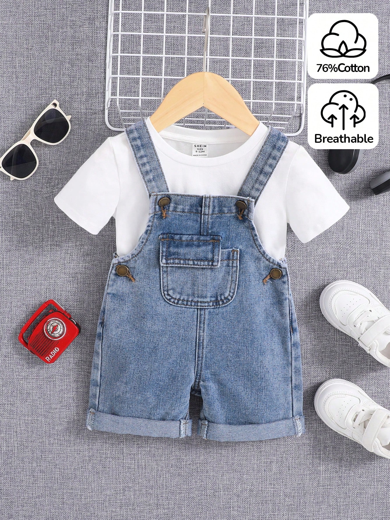 boys' denim overalls